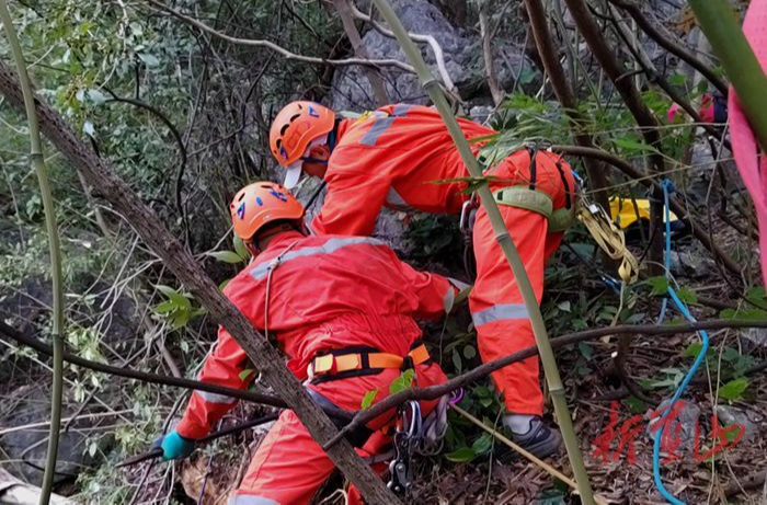 蓝山：公路部门山崖排险 守护群众出行安全