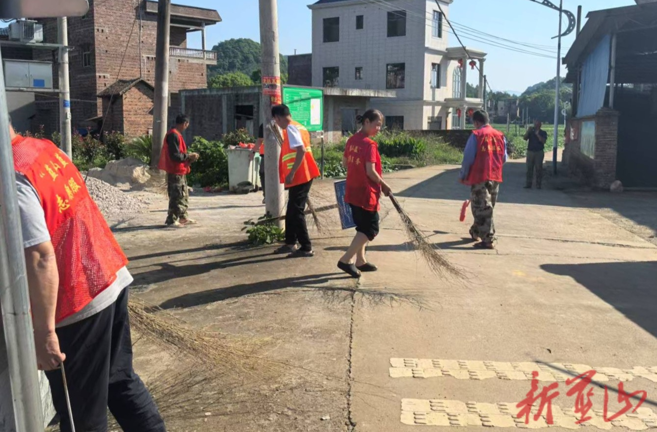 祠堂圩镇和谐村：环境卫生大扫除，绘就乡村新画卷