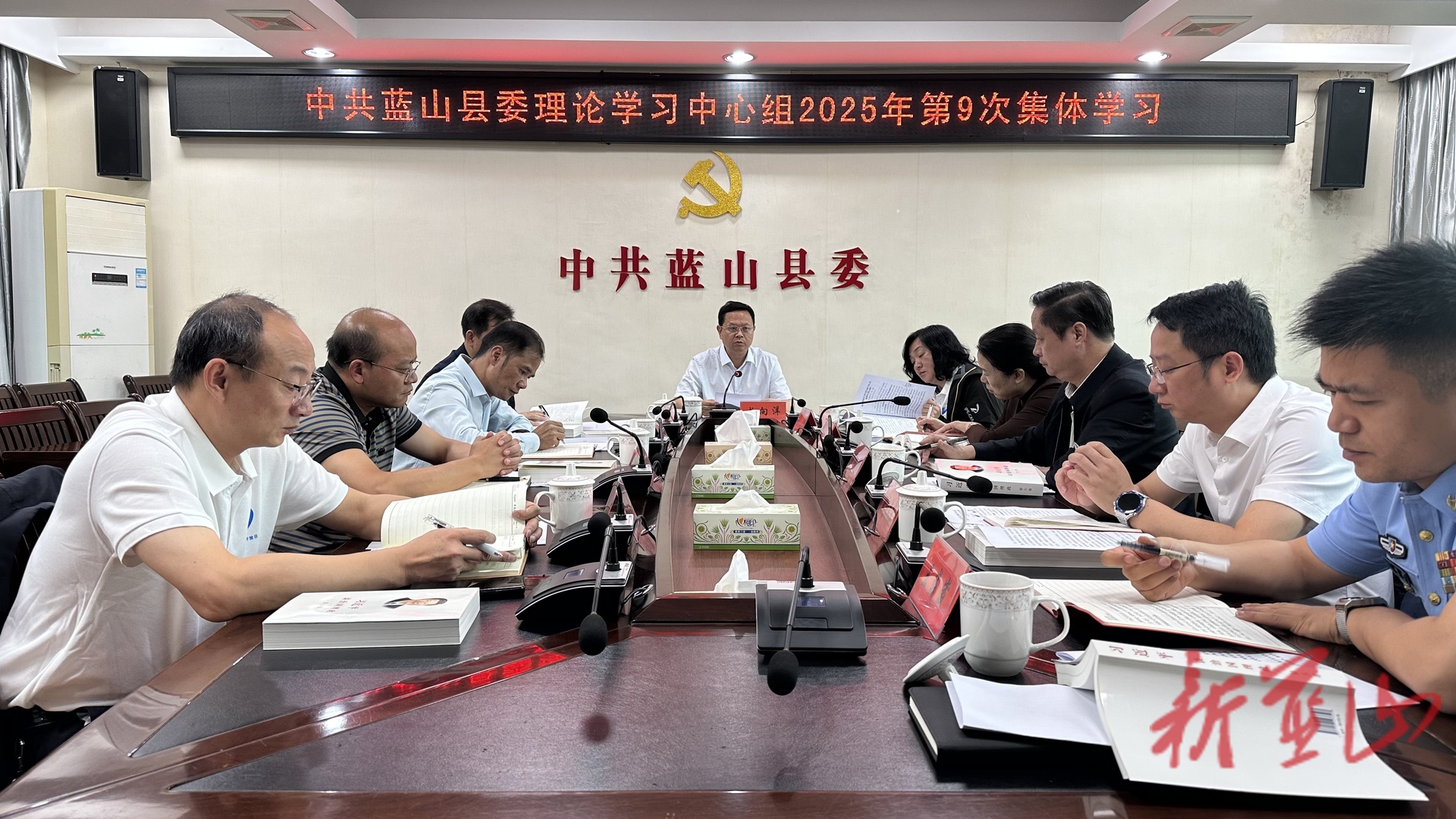 蓝山县委理论学习中心组举行2025年第9次集体学习