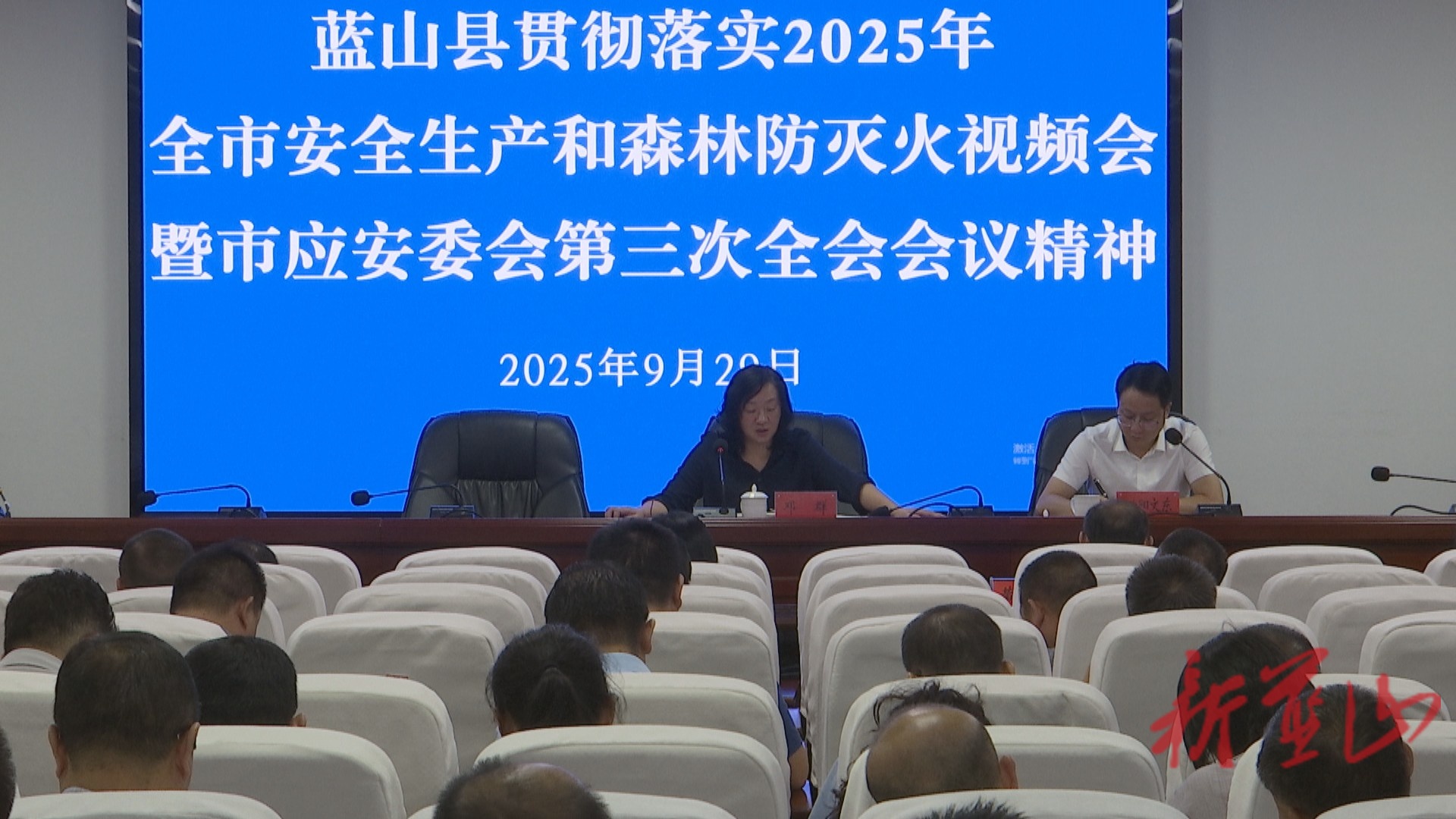 蓝山县召开贯彻落实2025年全市安全生产和森林防灭火视频会暨市应安委会第三次全会会议精神会议
