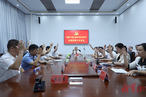 【聚焦党代会】中国共产党蓝山县第十四次代表大会召开主席团第六次会议
