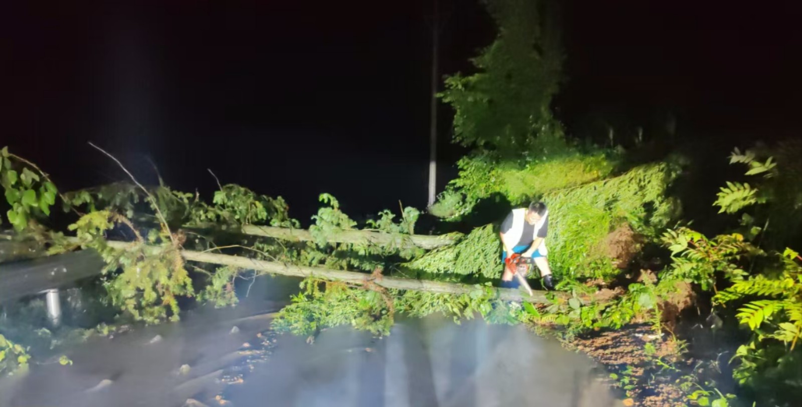 祠堂圩镇：全力应对强降雨 保障道路安全畅通